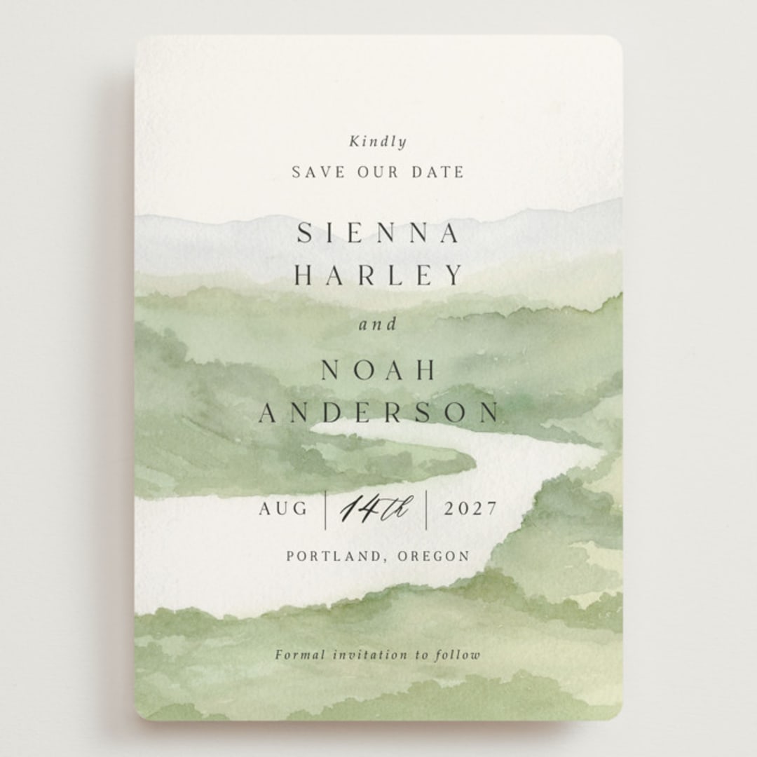 "The Vow" - Save the Dates in Meadow by Elly - Front