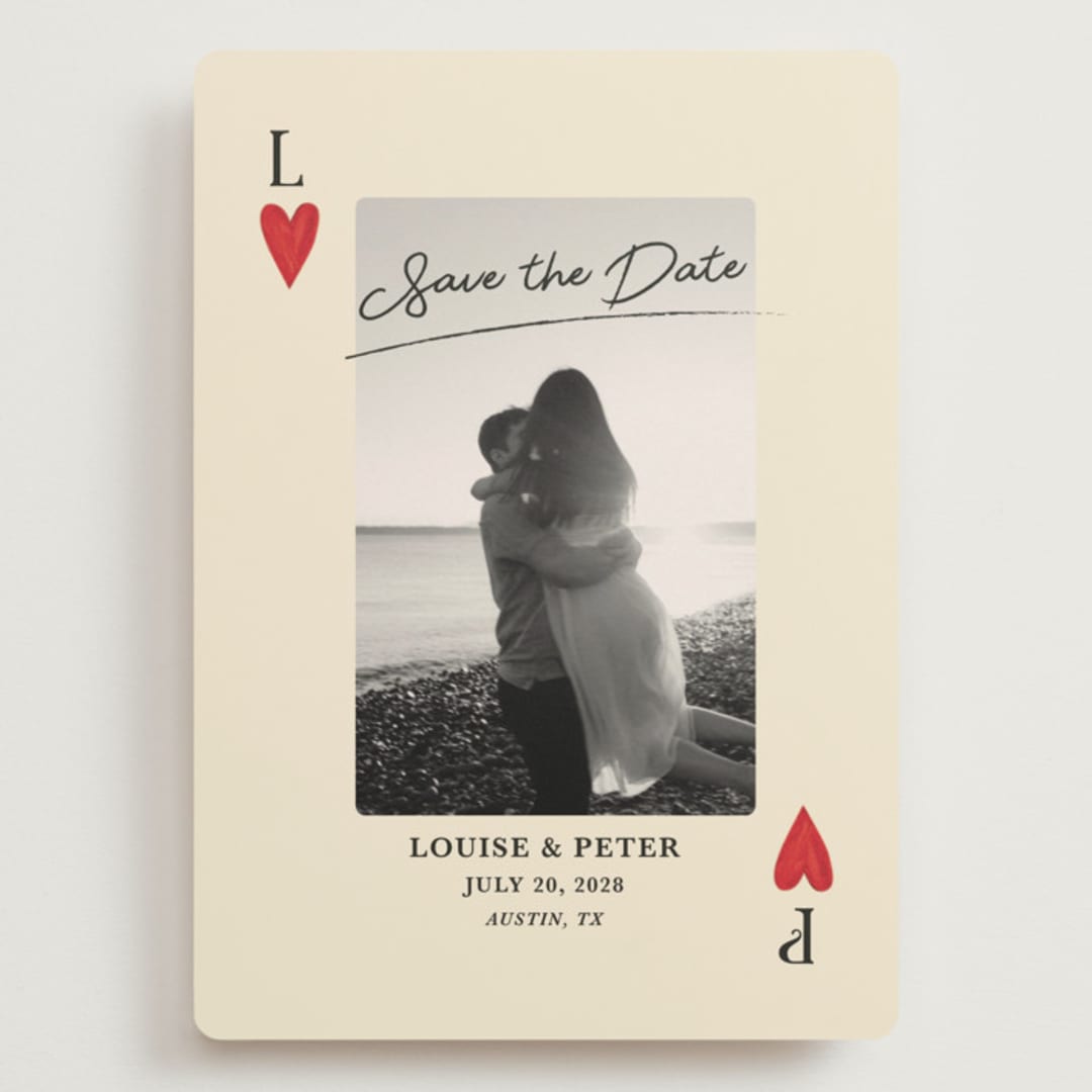 "Red Hearts" - Save the Dates in Champagne by Helena Vitto - Front