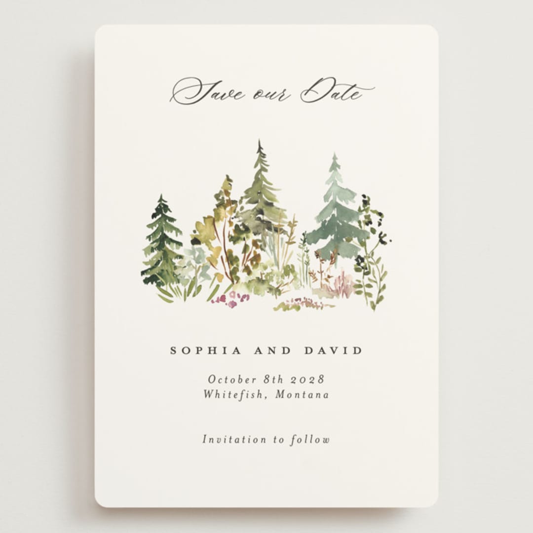 "Great Outdoors" - Save the Dates in Forest by Petra Kern - Front