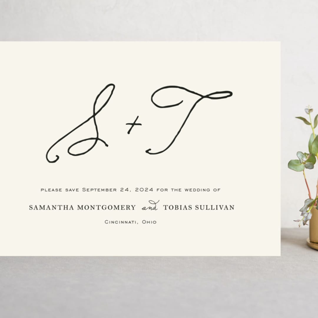 "Estate" - Save the Dates in Ivory by Kim Dietrich Elam - Front