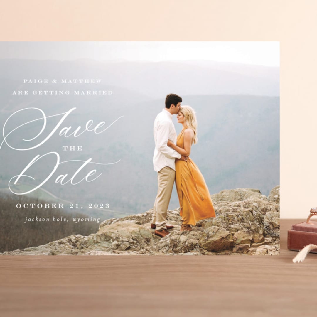 "smoky script" - Save the Dates in Snow by Sarah Curry - Front