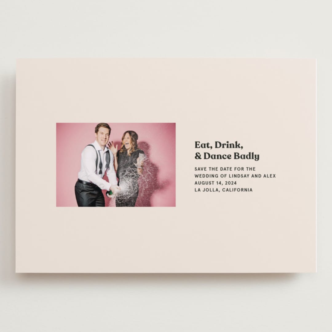 "Shindig" - Save the Dates in Cream by Annie Clark - Front