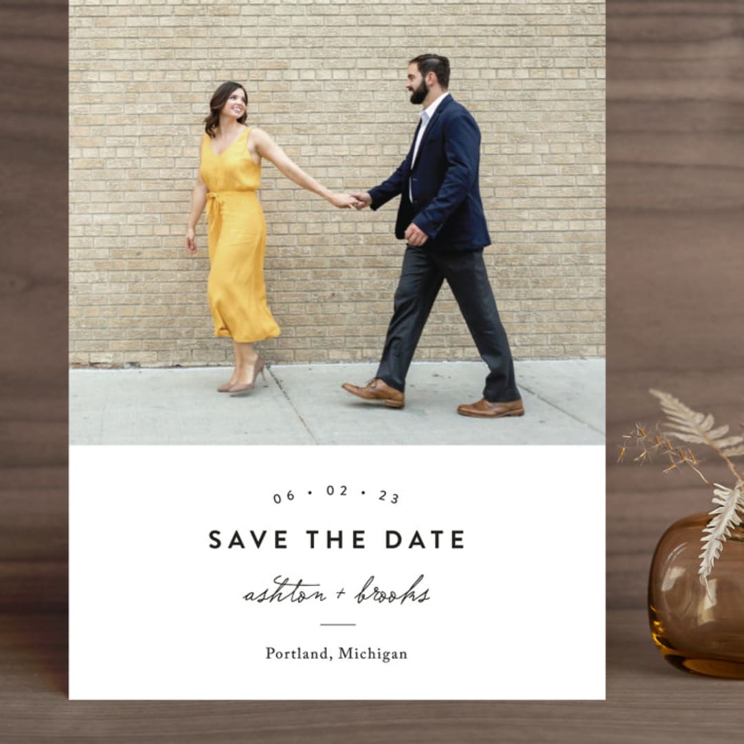 "This Modern Love" - Save the Dates in Onyx by Chryssi Tsoupanarias - Front
