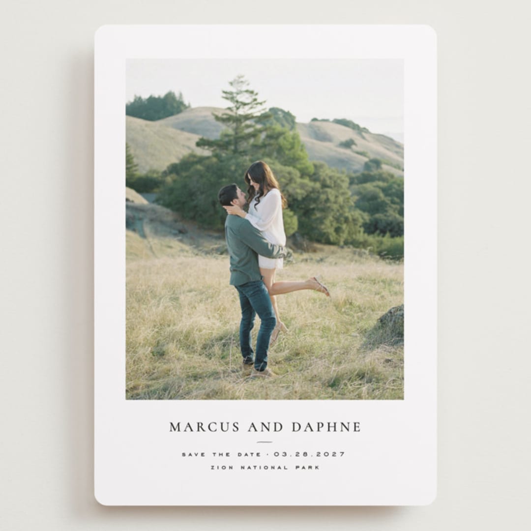 "Daisies" - Save the Dates in Ink by Wildfield Paper Co - Front