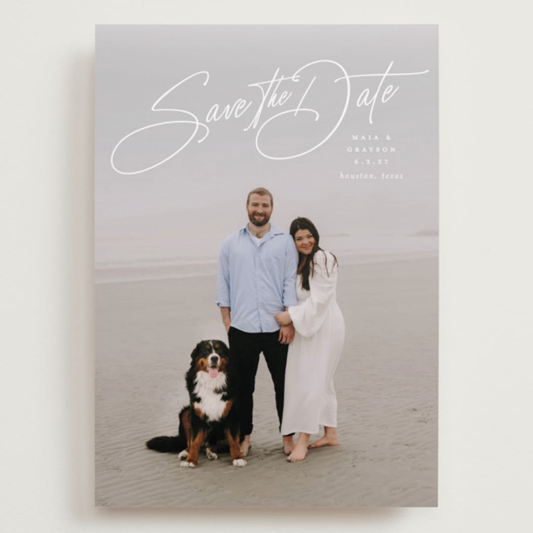 "Sweetest Love" - Save the Dates in Snow by Lauren Chism - Front