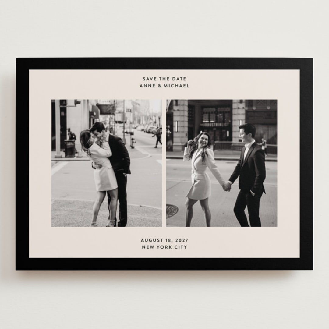"Borough" - Save the Dates in Tuxedo by Inkblot Design - Front
