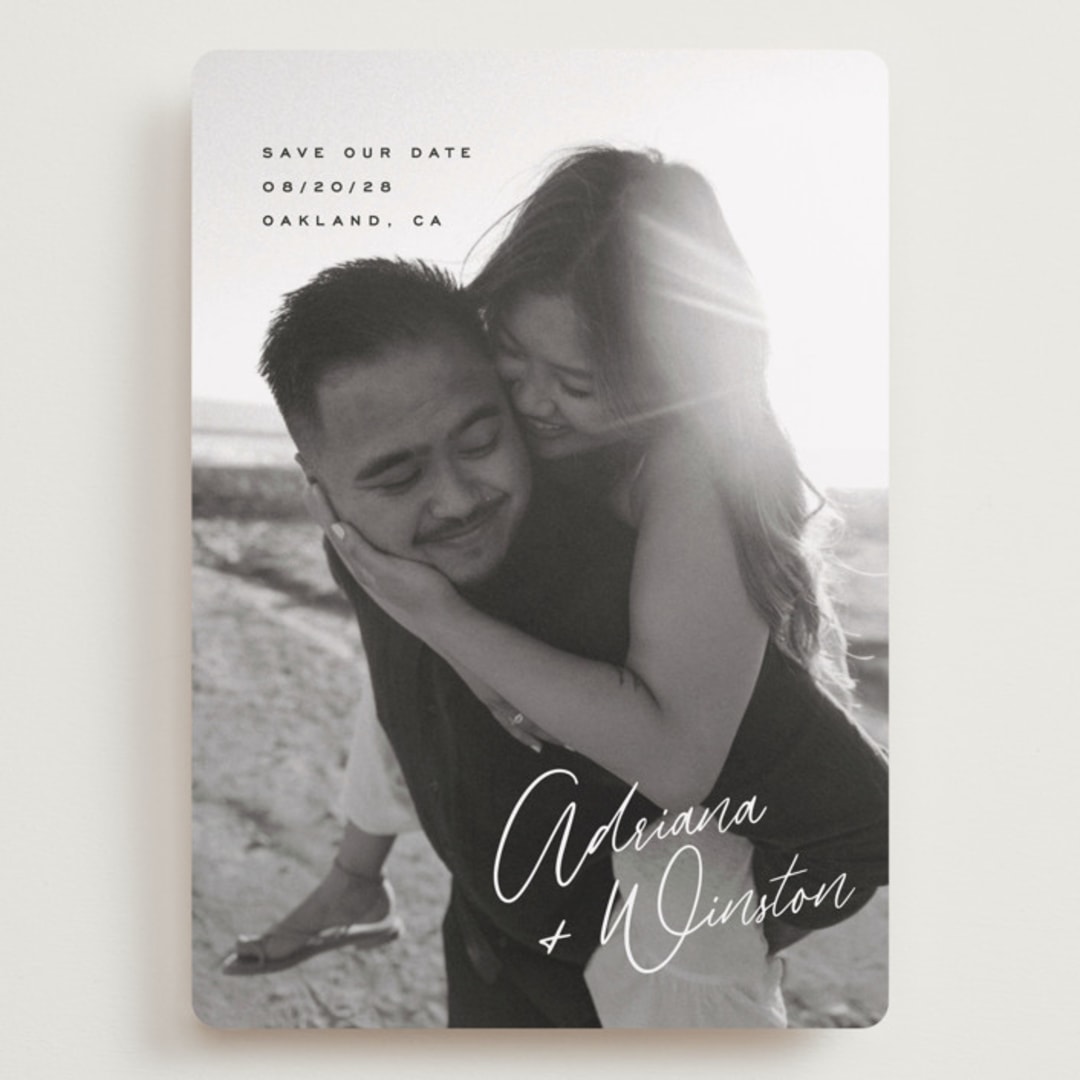 "Adriana" - Save the Dates in Cotton by Hooray Creative - Front
