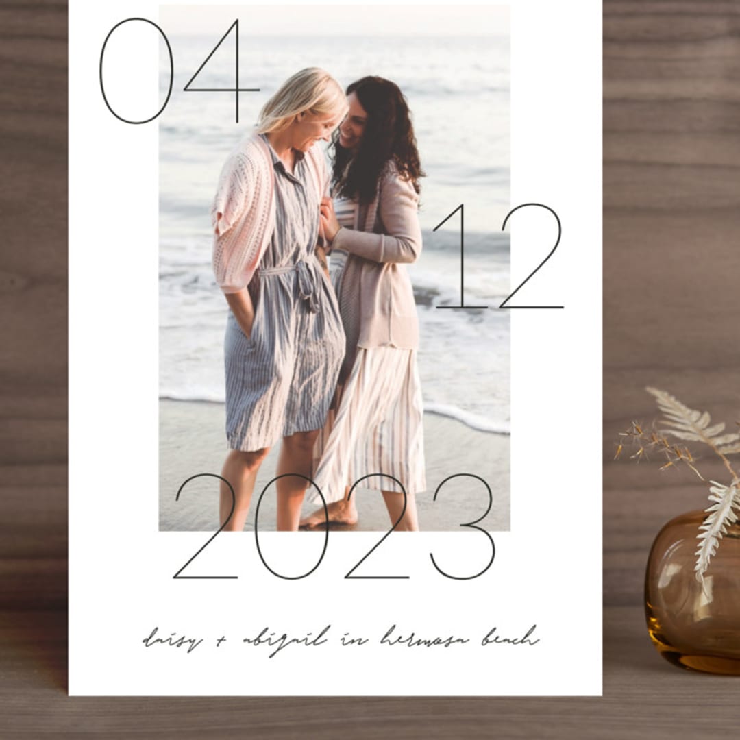 "Lucky Date" - Save the Dates in Snow by Simona Camp - Front