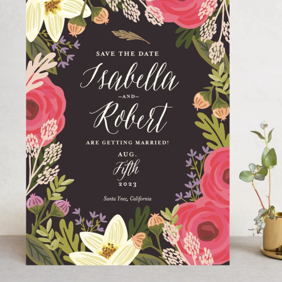 "Rhapsody" - Save the Dates in Peony by Griffinbell Paper Co. - Front