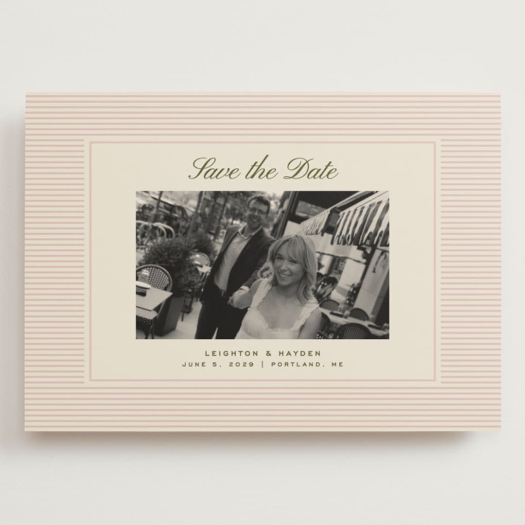 "hayden" - Save the Dates in Blush by Ellen Schlegelmilch - Front
