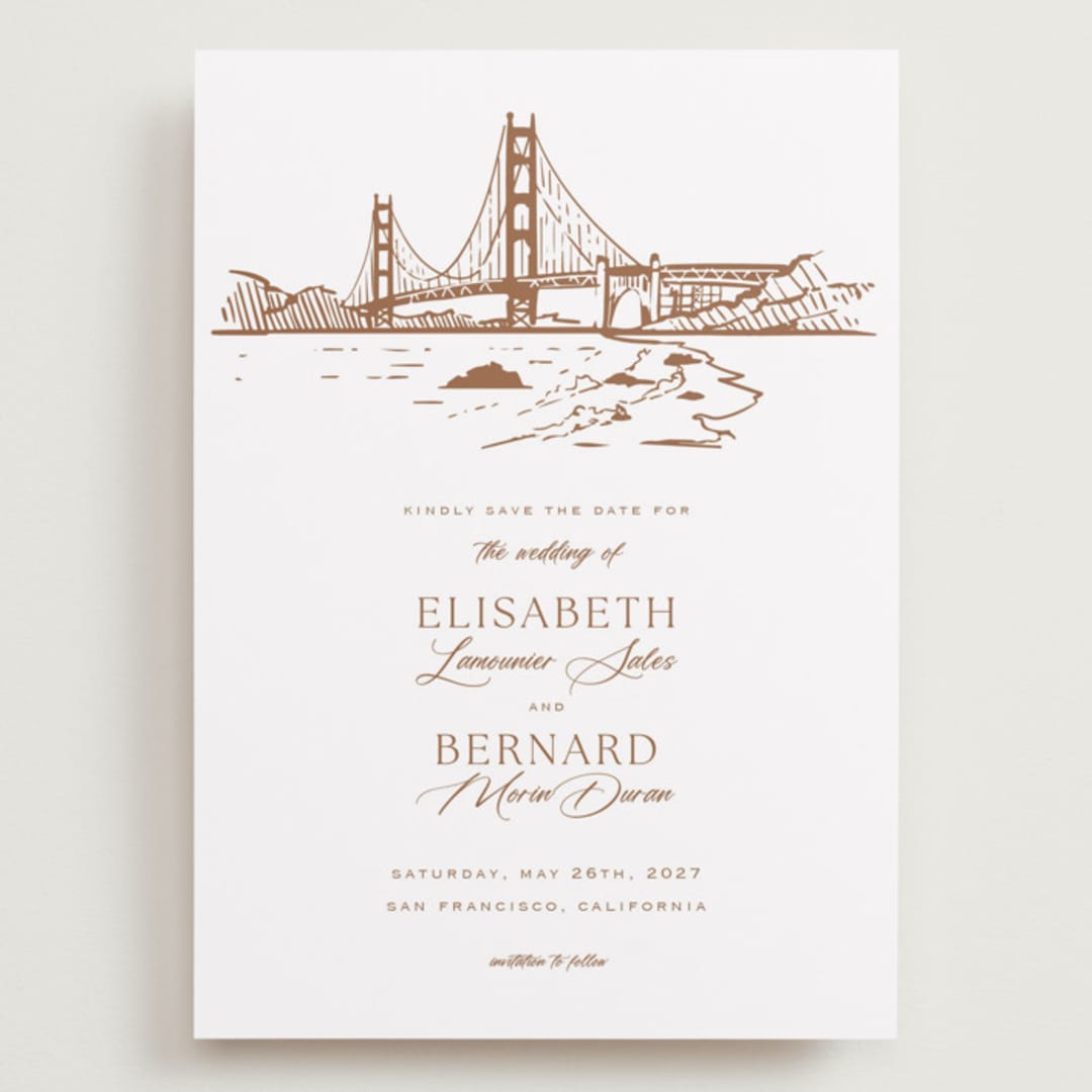 "San Francisco" - Save the Dates in Champagne by Sherley Ferreira - Front