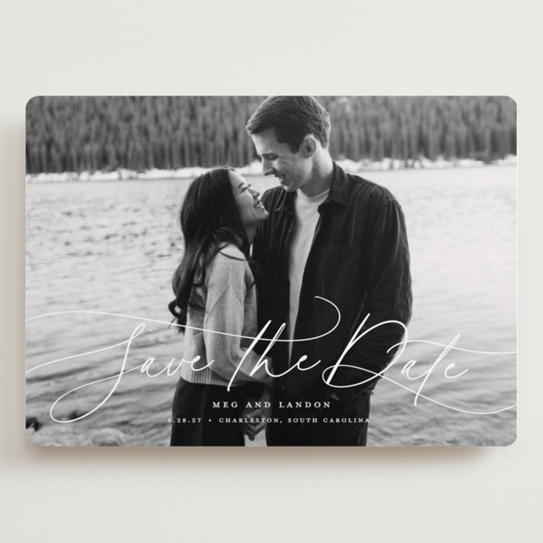 "Subtle Rise" - Save the Dates in Snowfall by Lauren Chism - Front