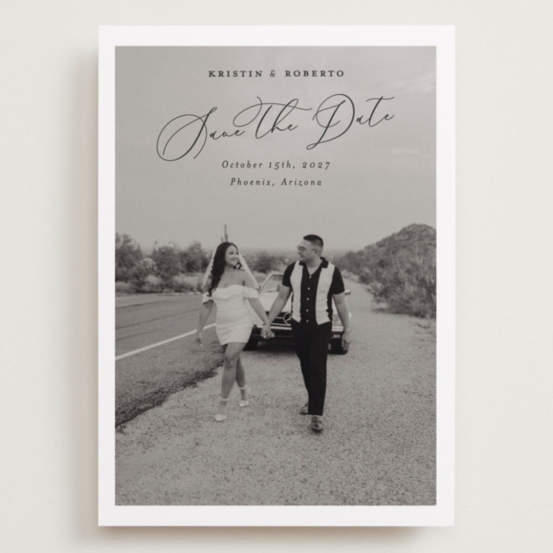 "Toulon" - Save the Dates in Nero by Pati Cascino - Front