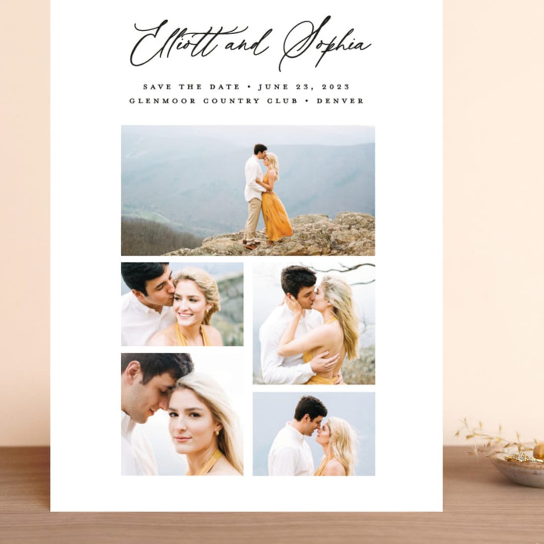 "simple grid" - Save the Dates in Tuxedo by Leah Ragain - Front