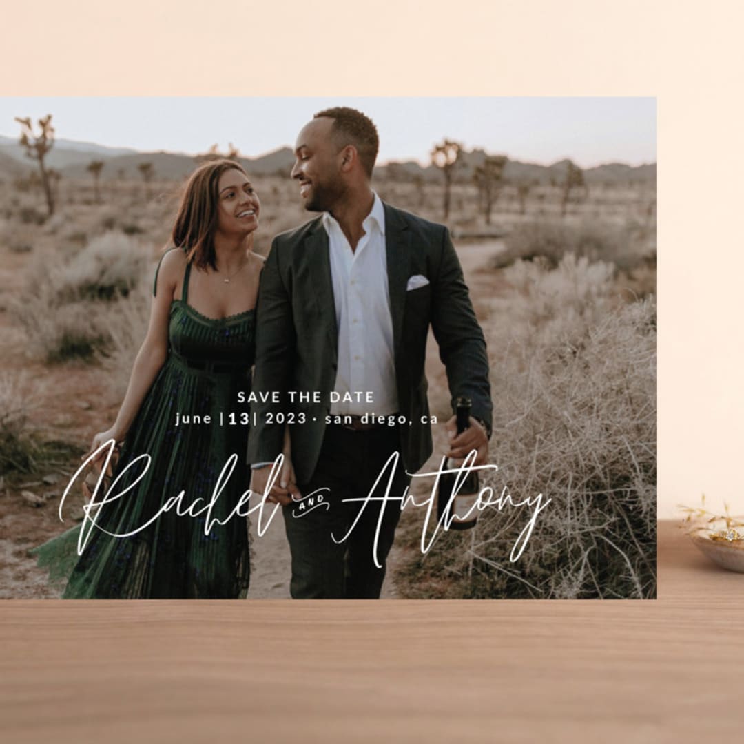 "Growing Love" - Save the Dates in Dahlia by Alice Carmen - Front