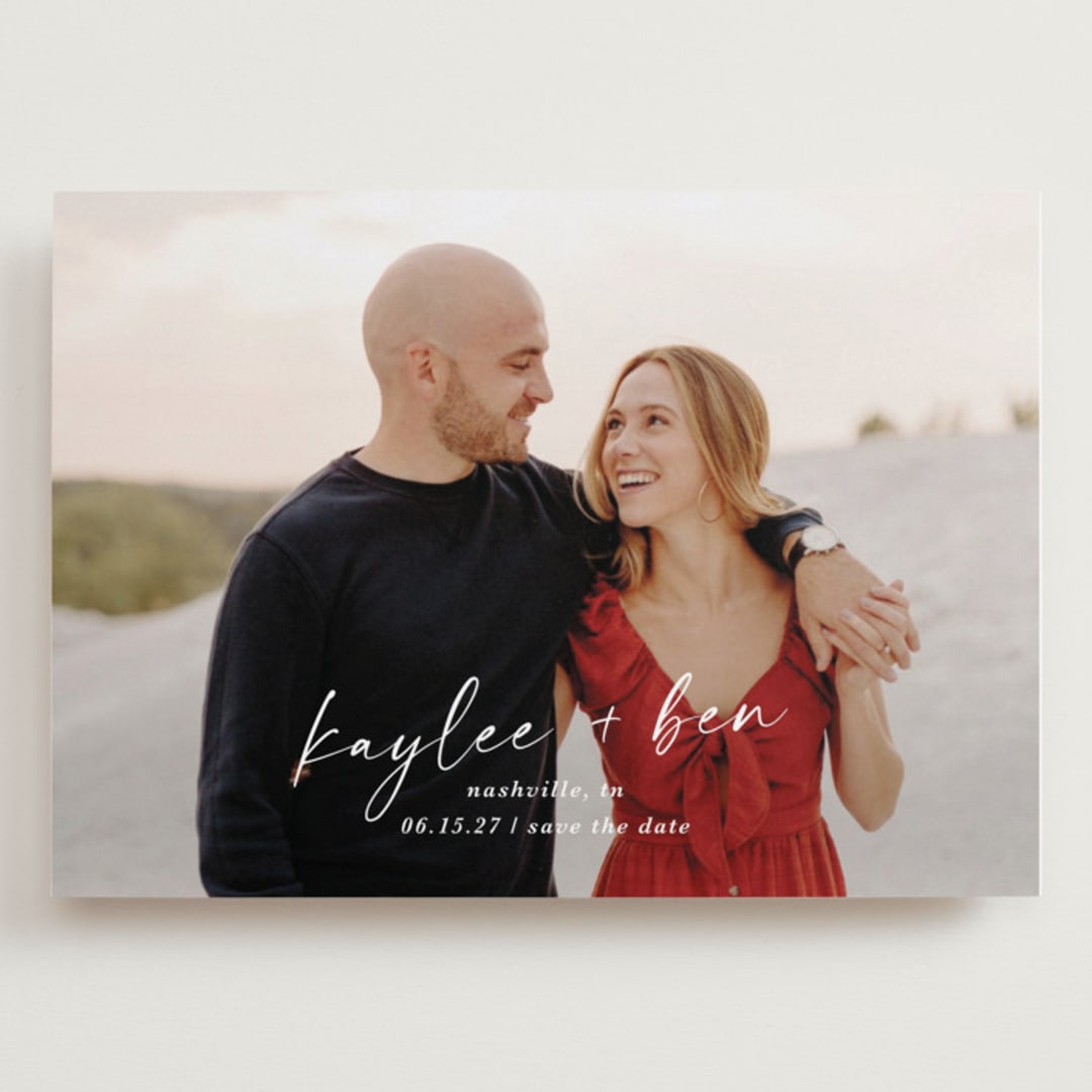 "Lovely" - Save the Dates in Snow by Sarah Curry - Front