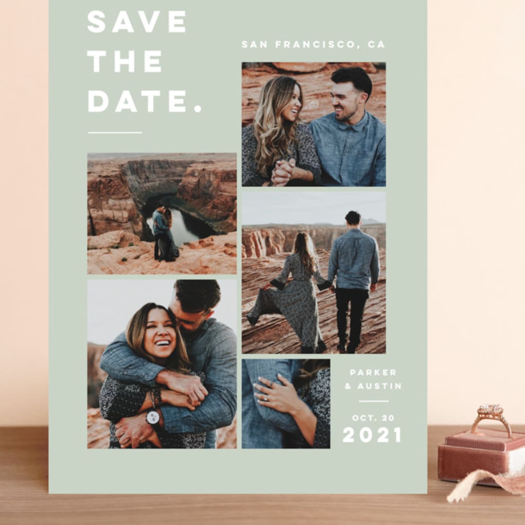 "Merry All Year." - Save the Dates in Eucalyptus by Pink House Press - Front