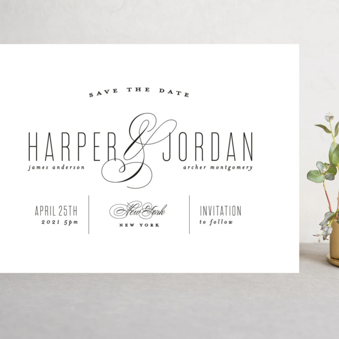 "Scripted Ampersand" - Save the Dates in Midnight by Roxy Cervantes - Front