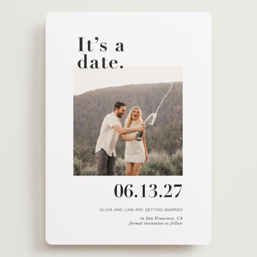"It's a Date!" - Save the Dates in Onyx by Joyce Pinheiro - Front