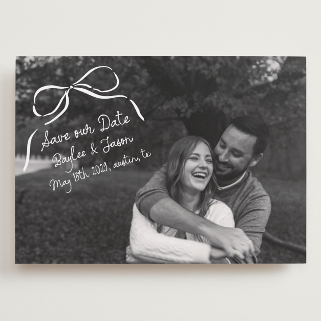 "Inkwoven" - Save the Dates in Pearl by Jelena Vuletic - Front