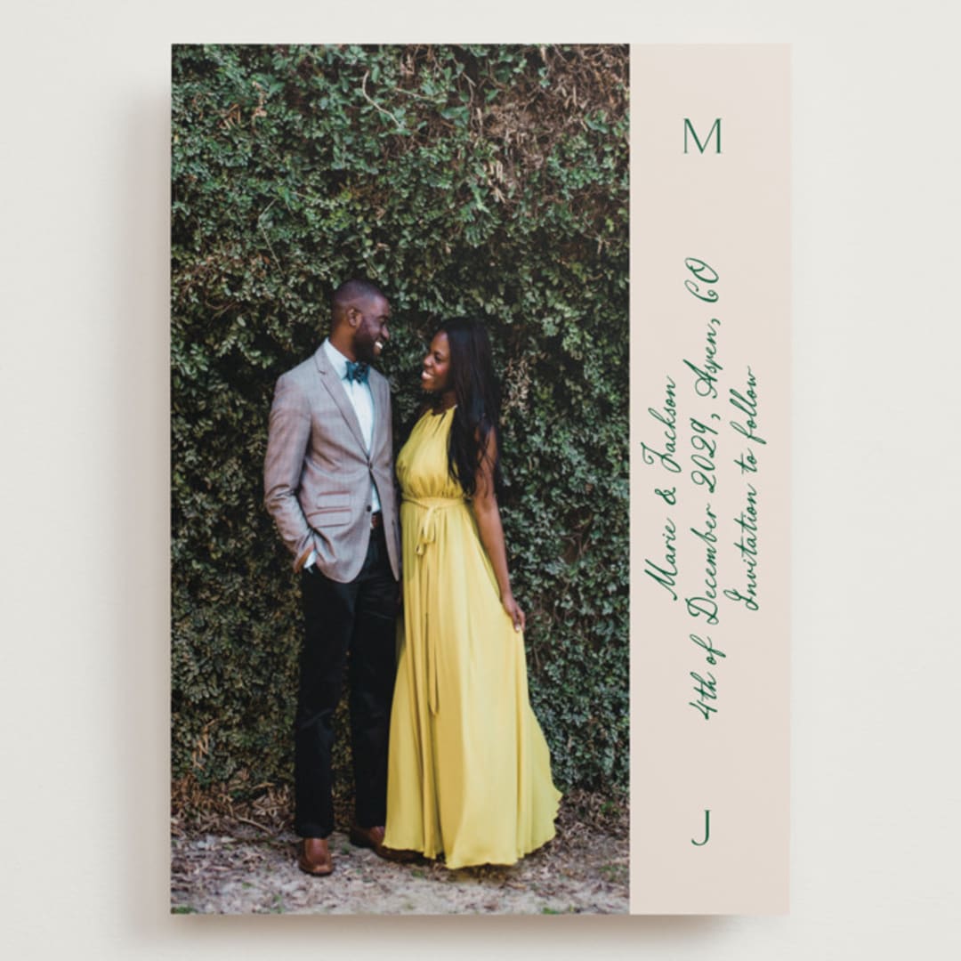 "Simple Scripty" - Save the Dates in Ivory by Petra Kern - Front