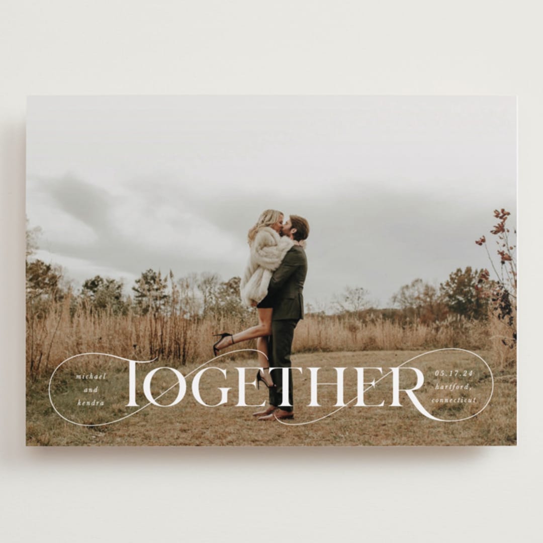 "Together Forever" - Save the Dates in Cream by Kristel - Front