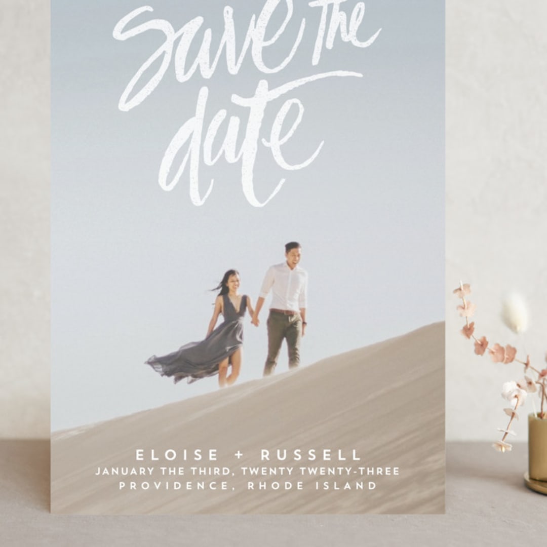 "Lovely Brush" - Save the Dates in Frost by Aspacia Kusulas - Front