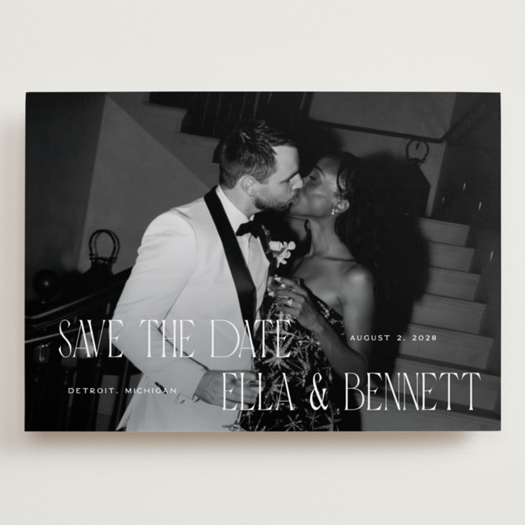 "Gaze" - Save the Dates in Snow by Pixel and Hank - Front