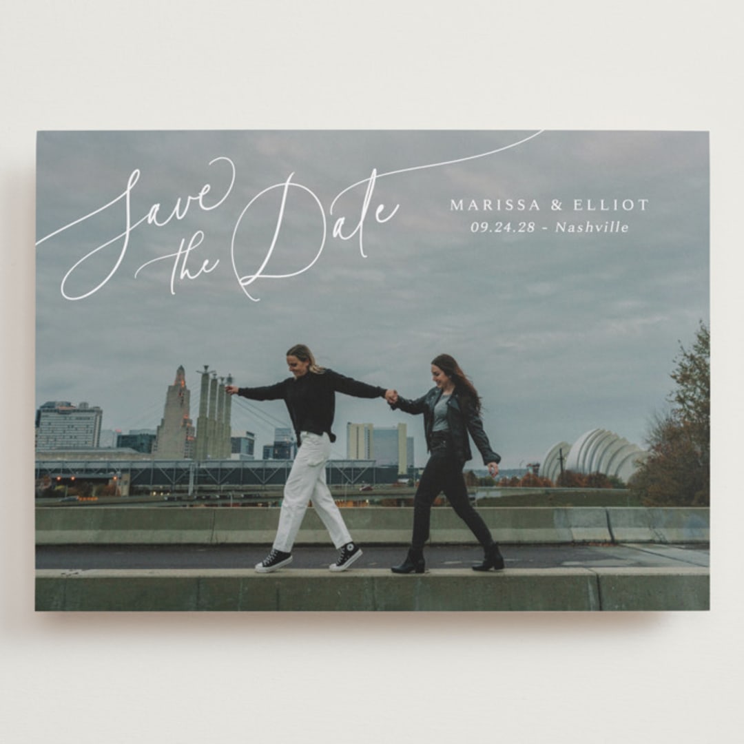 "On The Horizon" - Save the Dates in Pearl by Kaydi Bishop - Front