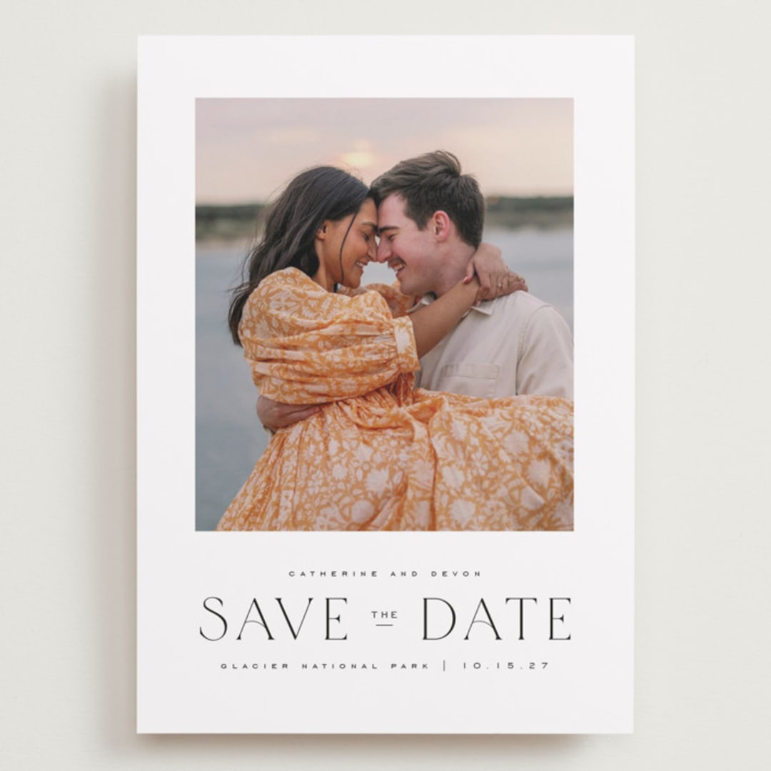 "Glacier" - Save the Dates in Ink by Wildfield Paper Co - Front