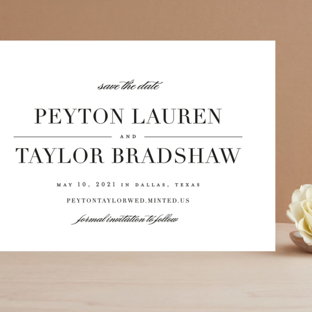 "Classic" - Save the Dates in Tuxedo by Lauren Chism - Front