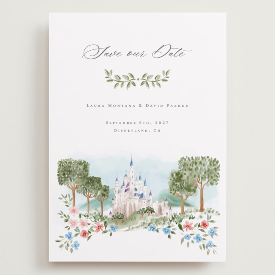 "Disney's Once Upon In a Dream" - Save the Dates in Spring by Petra Kern - Front