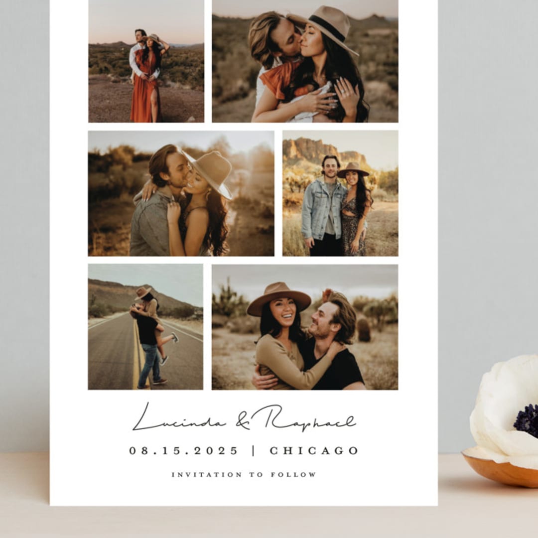 "Photo Album" - Save the Dates in Caviar by Juliana Zimmermann - Front