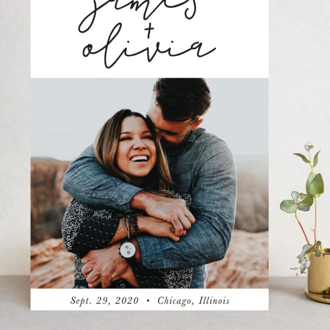 "Modern Love" - Save the Dates in Tuxedo by Christine Taylor - Front