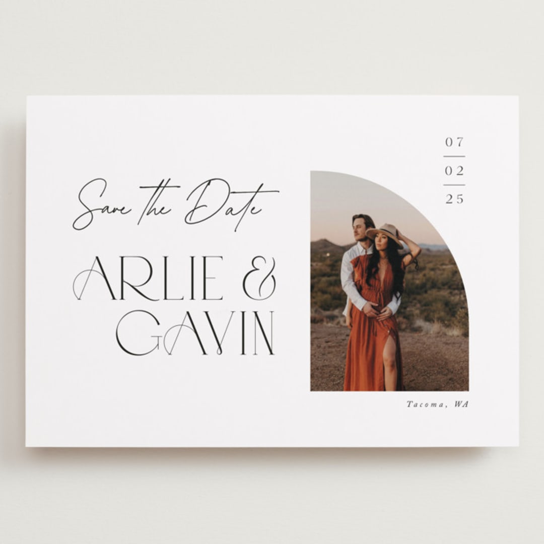 "Deco" - Save the Dates in Moonstone by Chryssi Tsoupanarias - Front