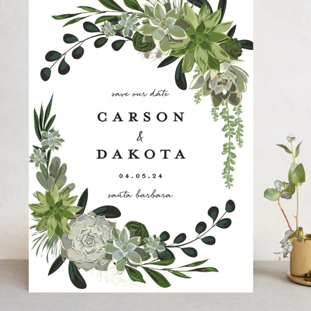 "Agave & Greens" - Save the Dates in Frosting by Susan Moyal - Front