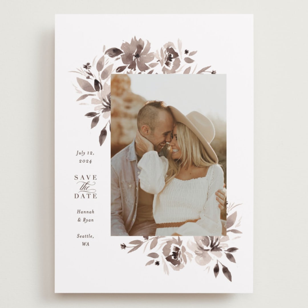 "sepia" - Save the Dates in Sepia by Itsy Belle Studio - Front