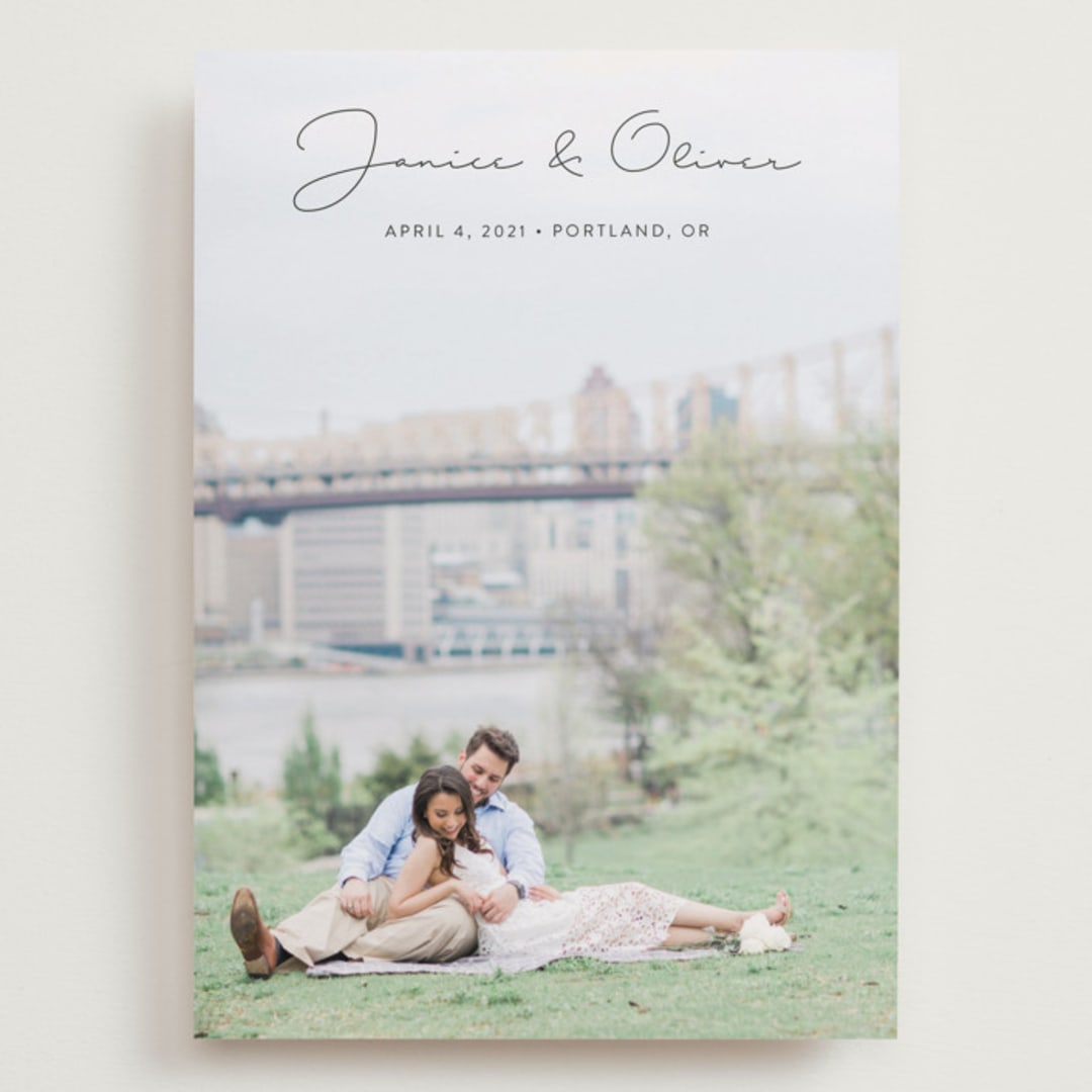 "Breezy" - Save the Dates in Tuxedo by Ann Gardner - Front