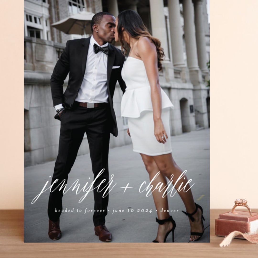 "Headed to Forever" - Save the Dates in Cloud by Susan Brown - Front