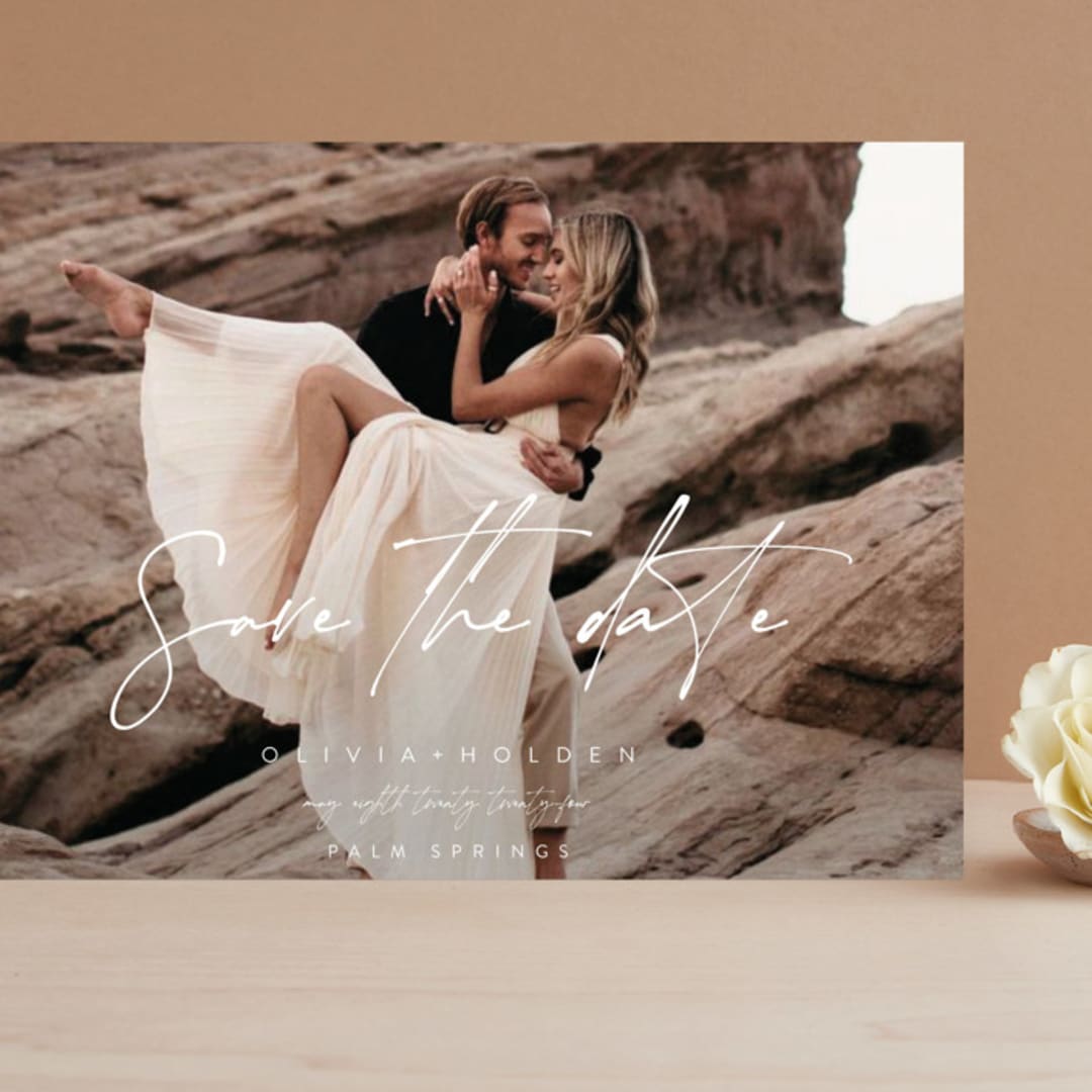 "Celebrate" - Save the Dates in Powder by Brittany Braithwaite - Front
