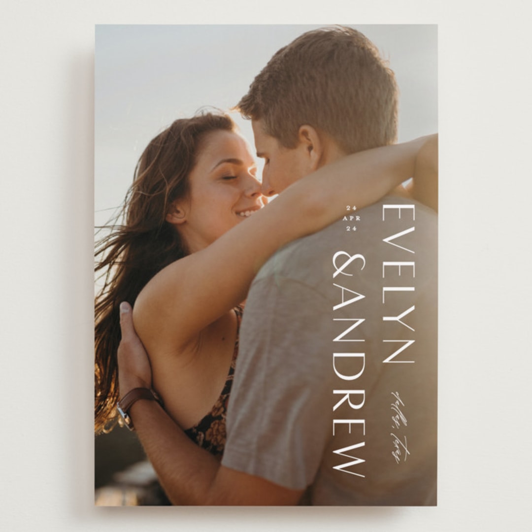 "Sideline" - Save the Dates in Pure by Lauren Chism - Front