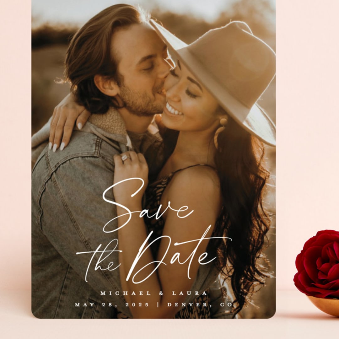 "lovingly" - Save the Dates in Cloud by Carolyn Nicks - Front