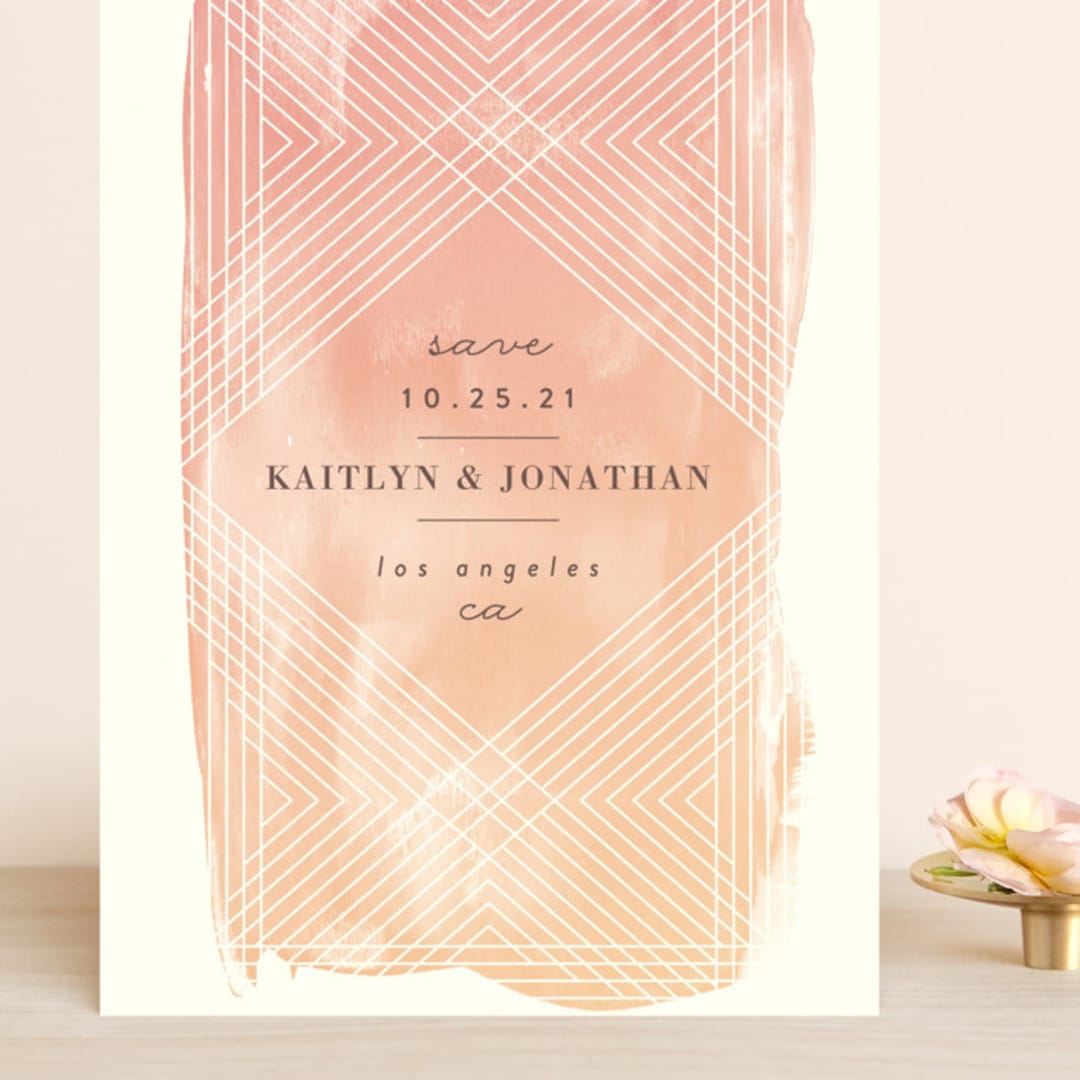 "Masked Wash" - Save the Dates in Passion Fruit by Rebecca Bowen - Front