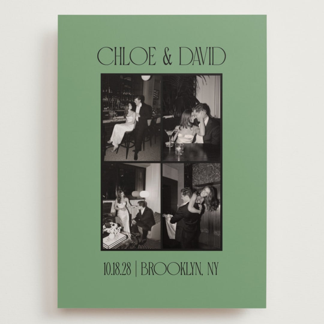 "Quad" - Save the Dates in Jade by Morgan Kendall - Front