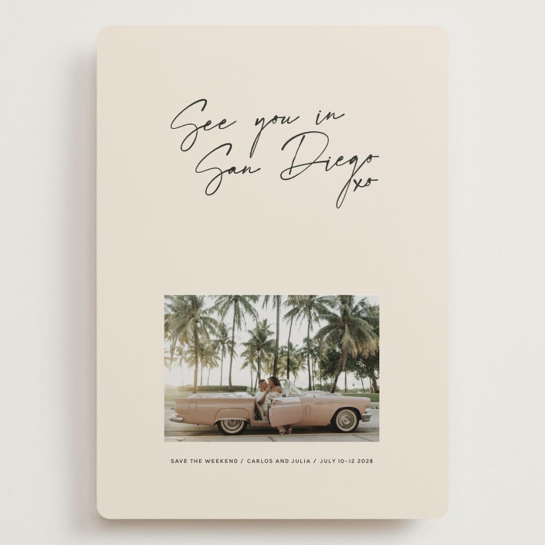 "Heated" - Save the Dates in Mellow by Inkblot Design - Front