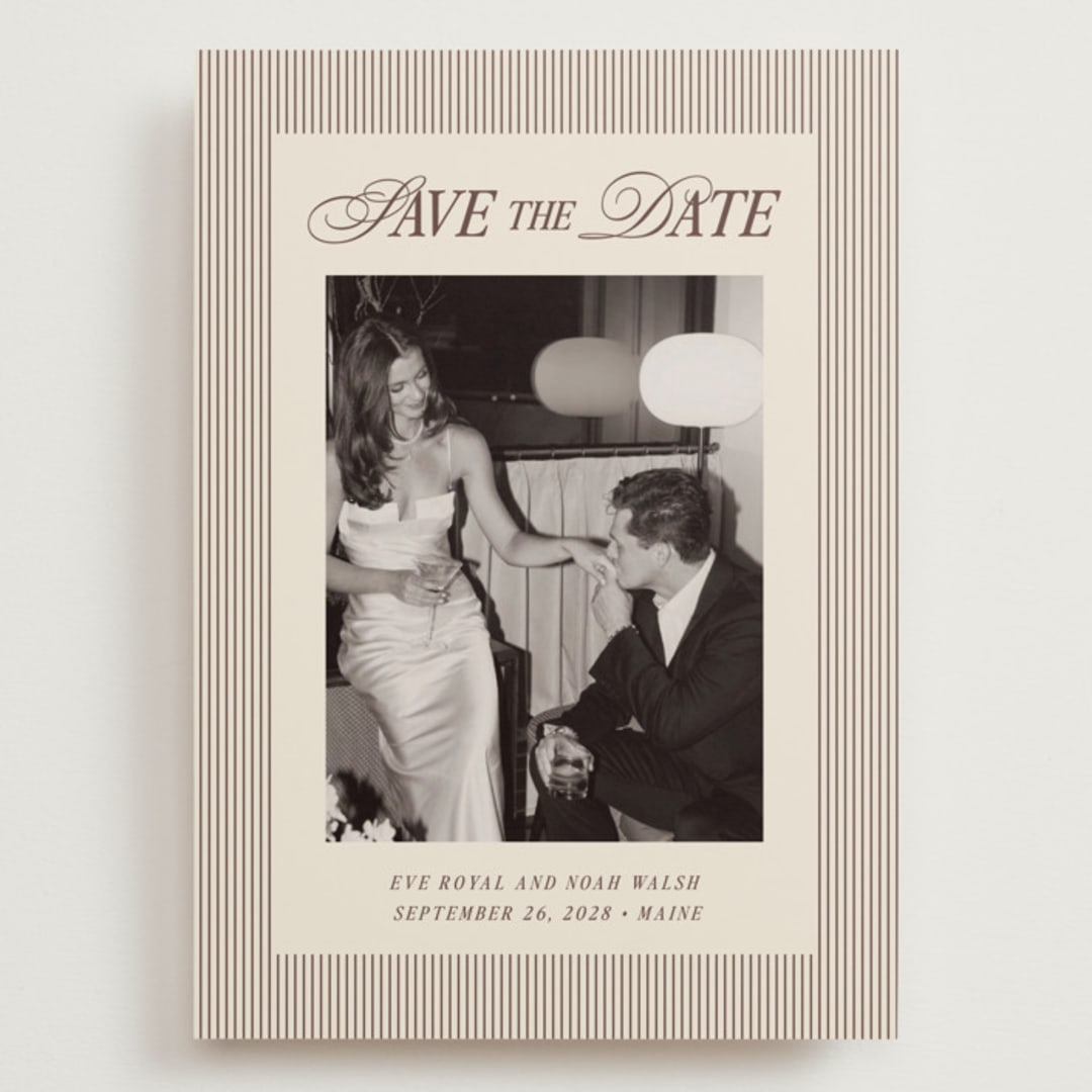 "Sienna" - Save the Dates in Maroon by Pati Cascino - Front