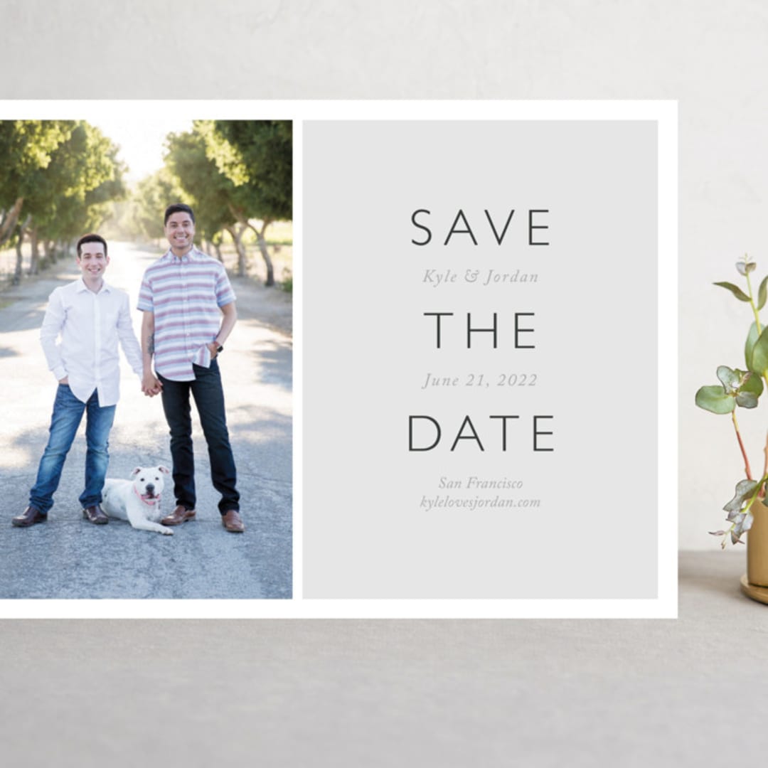 "Modern Date" - Save the Dates in Noir by Waldo Press - Front
