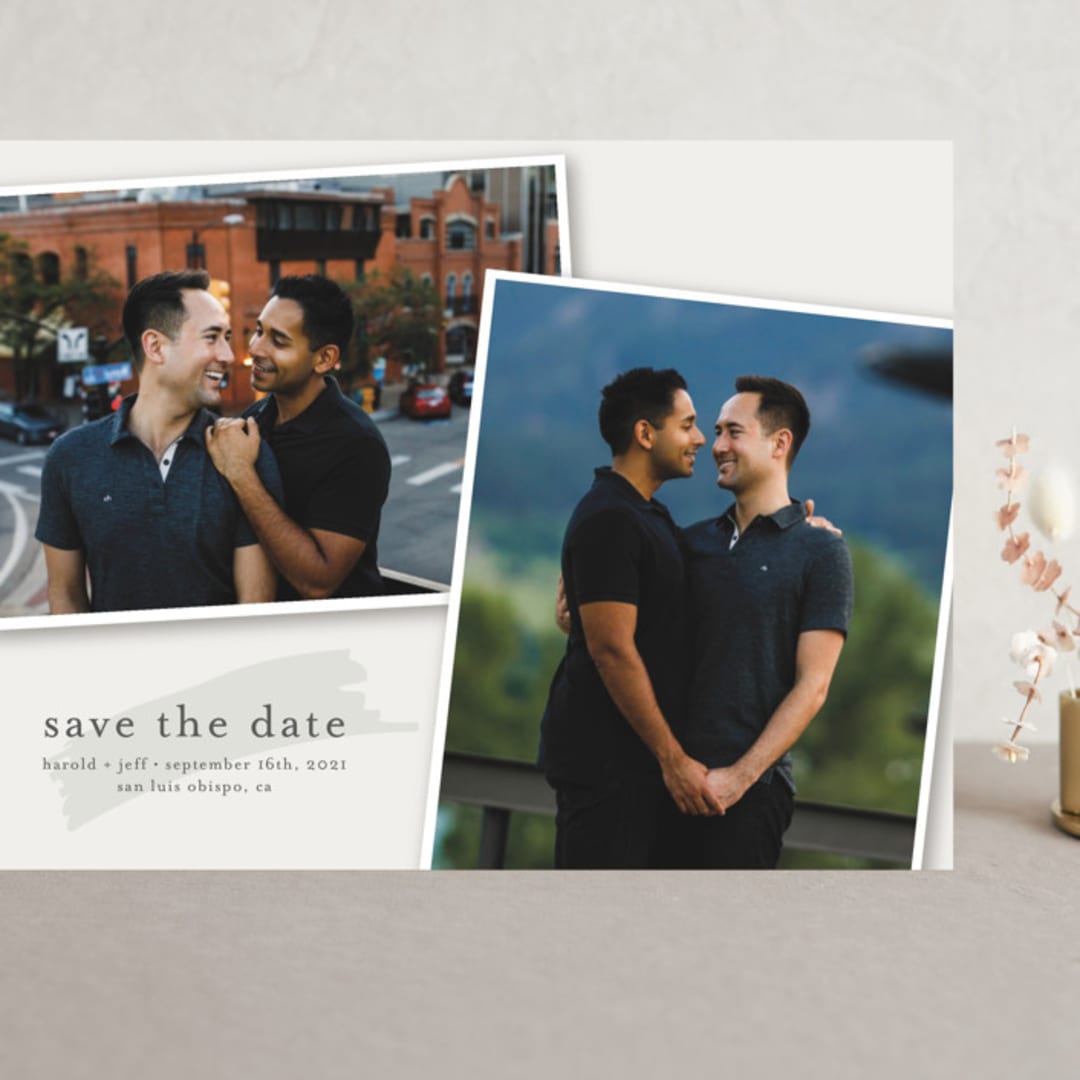 "Photo Spread" - Save the Dates in Mist by Olivia Goree - Front