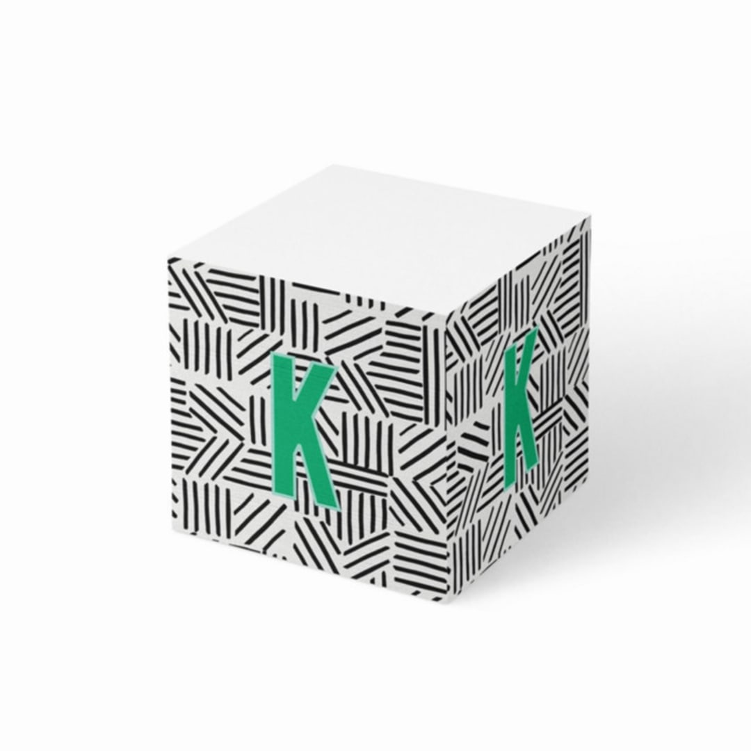 "Custom Mod Stripe Sticky Note Cube" - Sticky Notes in multicolor by Clairebella