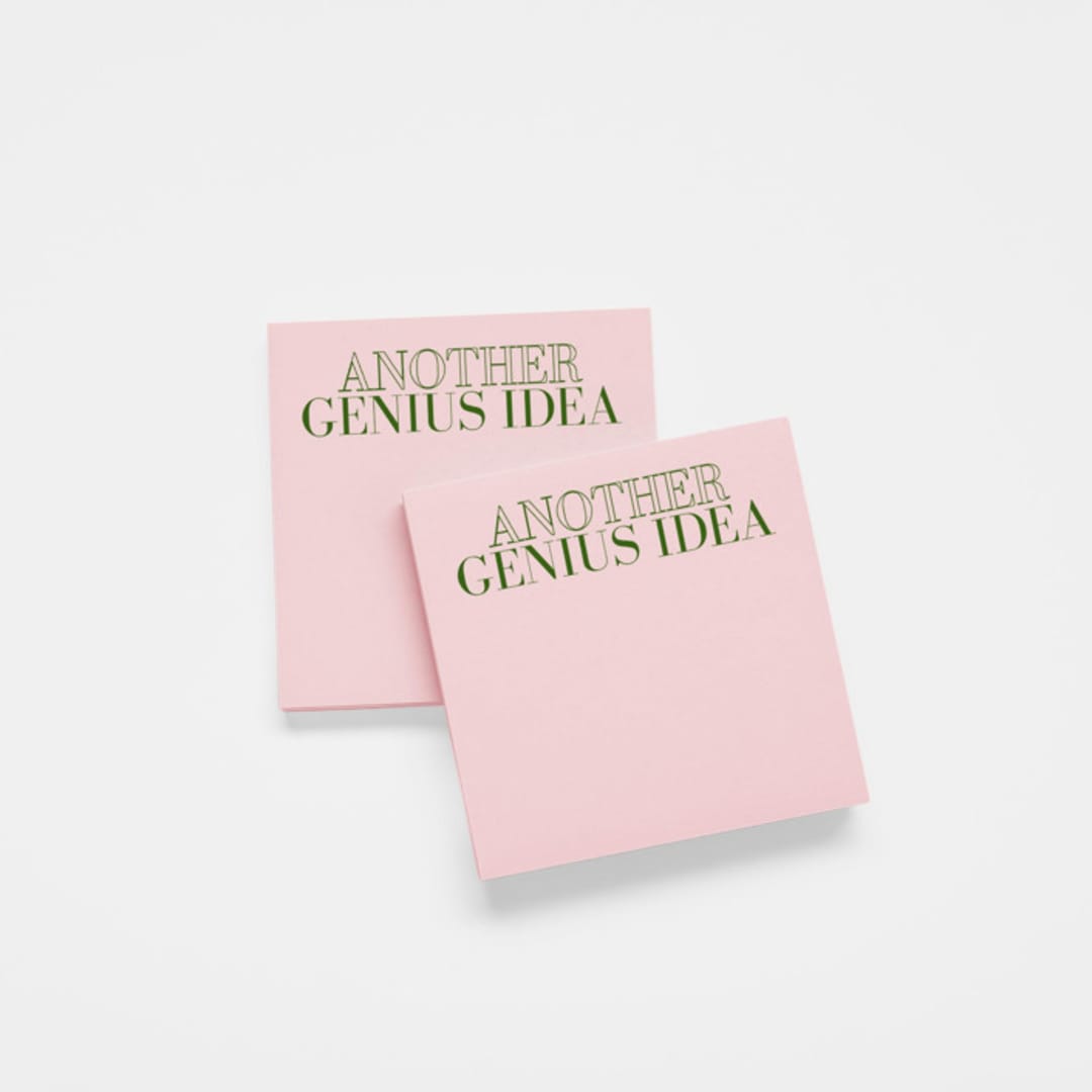 "Another Genius Idea Sticky Notepad Peach/Green - 4x4"" - Sticky Notes in multicolorassorted-colors by X Femme d Affaires
